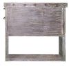 61 Inch Rustic Style Home Office Desk, Brazilian Pine, 4 Drawers, Distressed