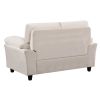 Two Seater Couch Loveseat Sofa Velvet Beige