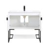 Manhattan Comfort Scarsdale 36" Bathroom Vanity Sink in White