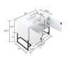 Manhattan Comfort Scarsdale 36" Bathroom Vanity Sink in White