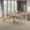 Modern Dining Table Set for 4,Round and 4 Kitchen Room Chairs,5 Piece