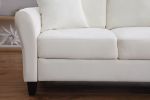 [video] Modern Velvet Couch with 2 Pillow, 78 Inch Width Living Room Furniture, 3 Seater Sofa with Plastic Legs