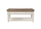 ACME Florian Coffee Table wLift Top in Oak & Antique White Finish LV01662