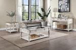 ACME Florian Coffee Table wLift Top in Oak & Antique White Finish LV01662