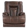 Leather Gel Zero Gravity Brown 37.5W' Width Power Recliner with Power Headrest ( Sofa )