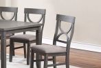 Dining Room Furniture 6pc Set Rectangle Table 4x Side Chairs and A Bench Grey