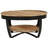 Coffee Table Solid Rough Mango Wood 25.6"x12.6"