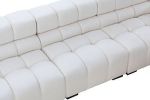 L-Shaped Sectional Sofa Modular Seating Couch with Ottoman Beige