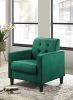 Hale Blue Velvet Armchairs and End Table Living Room Set