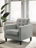 Hale Green Velvet Armchairs and End Table Living Room Set