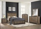 Modern Line Design Two-Tone Finish 1pc Queen Size Bed Attractive Bedroom