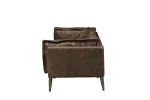 ACME Porchester Loveseat in Distress Chocolate Top Grain Leather 52481