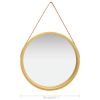 Wall Mirror with Strap 23.6" Gold