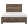 Simple Look Rustic Brown Finish 1pc Queen Size Bed Panel Headboard Footboard Formal Bedroom Furniture