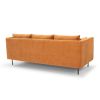 VIFAH SIGNATURE Italian design premium farbic 82-inch sofa with throw pillows - Burnt Orange