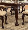 Dark Cherry Finish Formal Dining 7pc Set Table with Extension Leaf 2x Armchairs