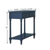 American solid wood sofa table(Blue)