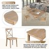 Modern Dining Table Set for 4,Round and 4 Kitchen Room Chairs,5 Piece