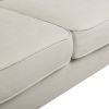 77.2' Square Arm Sofa Beige FABRIC