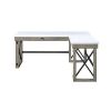 Talmar Writing Desk with Lift Top in Marble Top Rustic Oak Finish