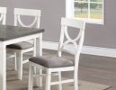 Dining Room Furniture White 6pc Set Table 4 Side Chairs and A Bench Rubberwood