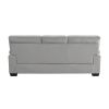 Solid Wood Plywood Framed 1pc Sofa Pillow-Top Arms Gray Fabric Upholstered Stylish Comfortable Living Room Furniture