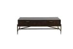 Modrest Shane Modern Acacia & Brass Coffee Table