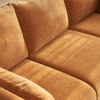 VIFAH SIGNATURE Italian design premium farbic 82-inch sofa with throw pillows - Burnt Orange