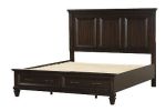 Hamilton King 6 PC Storage Bedroom Set in Dark Walnut made with Engineered Wood