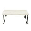 ACME Telestis Coffee Table in White Marble & Black 84500