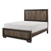 Modern Line Design Two-Tone Finish 1pc Queen Size Bed Attractive Bedroom