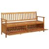 Patio Storage Bench 66.9" Solid Acacia Wood