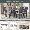 7-Piece Dining Room Set - Industrial Style Rectangular Table