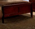 Eastern King Size Bed Cherry Louis Phillipe Solidwood 1pc Bed Bedroom Sleigh Bed