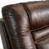 Leather Gel Zero Gravity Brown 37.5W' Width Power Recliner with Power Headrest ( Sofa )