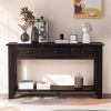 U_STYLE 55'' Modern Console Table Sofa Table for Living Room with 3 Drawers and 1 Shelf (As Same As WF288520AAP)