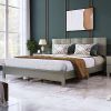 5 pieces Champagne Silver Bedroom Sets King Bed + Nightstand*2 Dresser+ Mirror