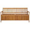 Patio Storage Bench 66.9" Solid Acacia Wood