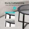 Evajoy 27.6" Black Coffee Table with Tempered Clear Glass