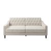 77.2' Square Arm Sofa Beige FABRIC