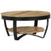 Coffee Table Solid Rough Mango Wood 25.6"x12.6"