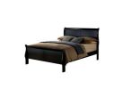 Queen Size Bed Black Louis Phillipe Solidwood 1pc Bedroom Sleigh