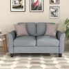 Living Room Furniture Love Seat Sofa Double Seat Sofa Loveseat Chair Gray