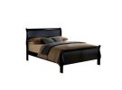 Queen Size Bed Black Louis Phillipe Solidwood 1pc Bedroom Sleigh